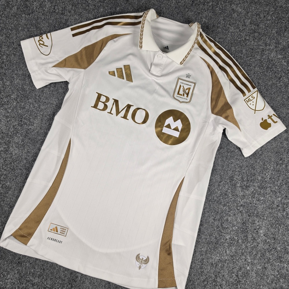 Adidas LAFC Kim Moon-Hwan #7 Jersey Men's S White‎ Gold MLS Soccer 2024